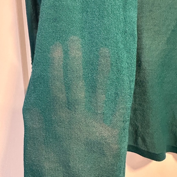 Chico’s Teal Open-Front Women's lightweight sheer cardigan Sweater - Picture 2 of 5